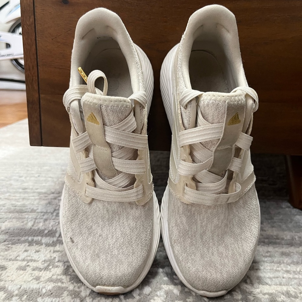 Adidas White & Gold Sneakers Size 7